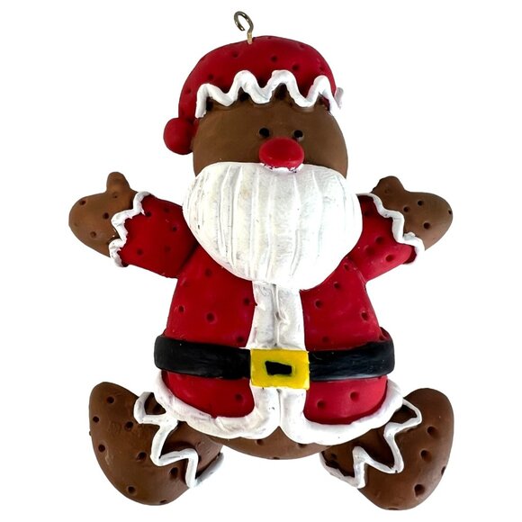 1996 House Of Lloyd Christmas Ornaments Set Of 3 Gingerbread Ginger Nuts Santa - Picture 2 of 10